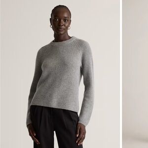 Quince Mongolian Cashmere Fisherman Crewneck Sweater